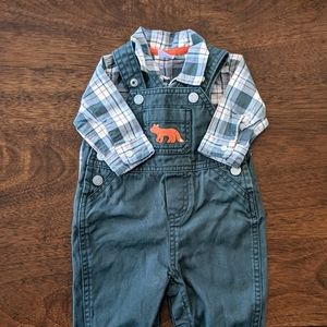 Carter's fox-themed overall set